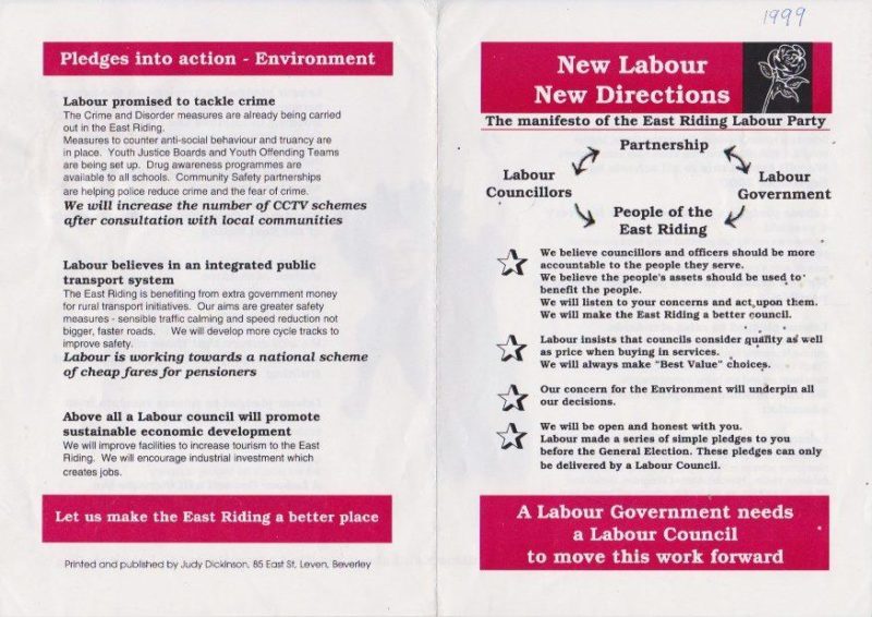 The first part of the 1999 manifesto