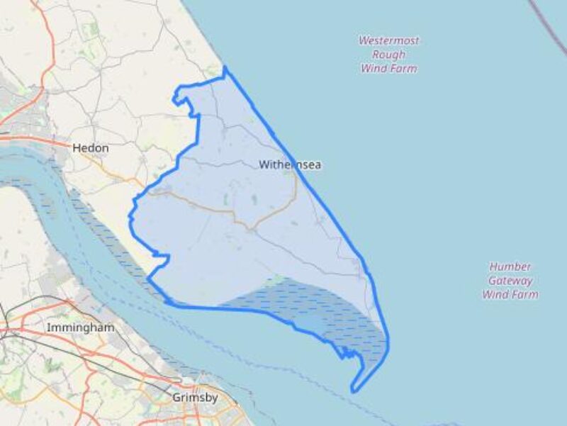A map of South East Holderness